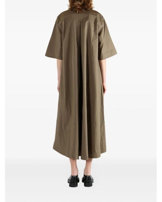 Studio Nicholson Button-front Midi Shirt Dress Green