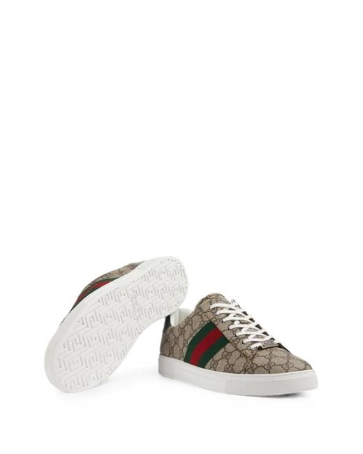 Gucci Natural Ace Web Sneakers for men