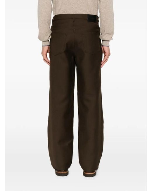 Sandro Brown Belt-Loop Pocket Trousers for men