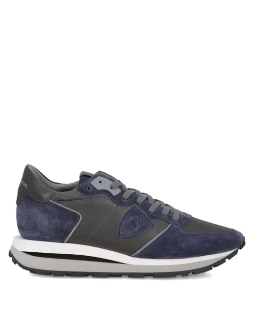 Philippe Model Blue Tropez Haute Suede-Panel Sneakers for men
