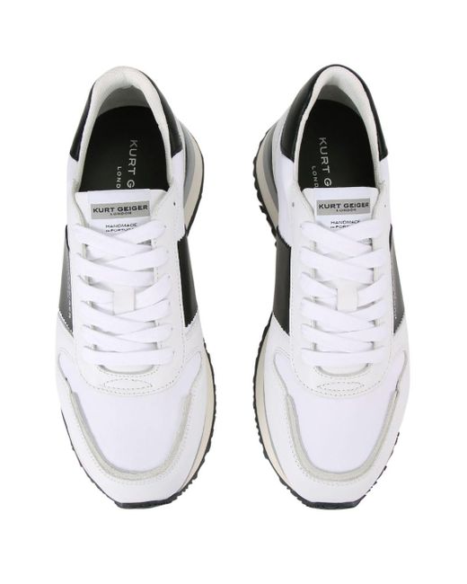 Kurt Geiger White Diego Leather Trainers for men