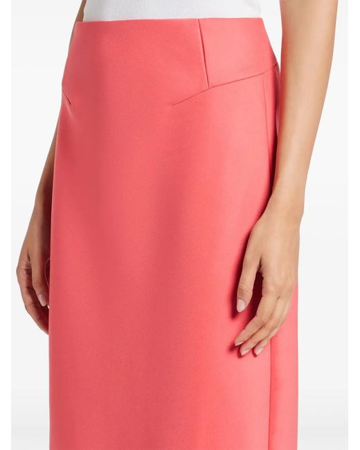 Jupe Mi-Longue À Taille Haute Acler en coloris Pink