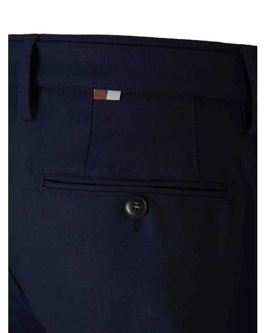 Canali Blue Belted Trousers for men