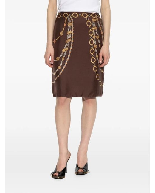 Versace Brown Midi Skirts