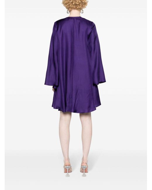Blanca Vita Mini-jurk Met V-hals in het Purple