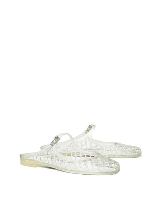 Tory Burch White Flat Shoes