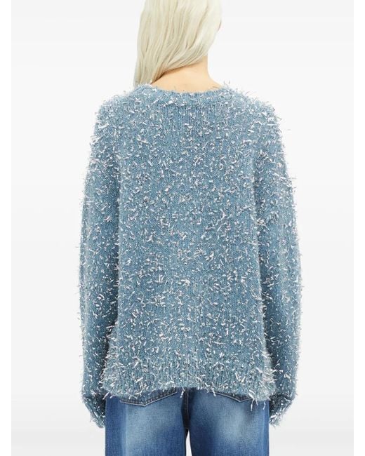 Pull À Bords Francs MSGM en coloris Blue