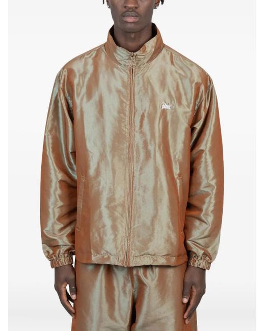 メンズ PATTA ジップアップ シャツジャケット Brown