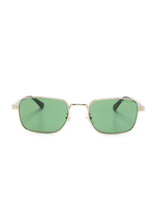 Montblanc Green Rectangle-Frame Sunglasses for men