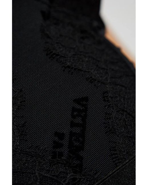 Vetements Black Logo-Jacquard Top