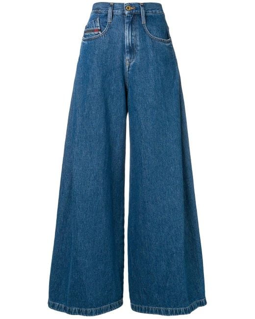 DIESEL Blue D-izzier Wide-leg Jeans