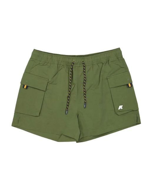 K-Way Green Mellow Swim Shorts for men