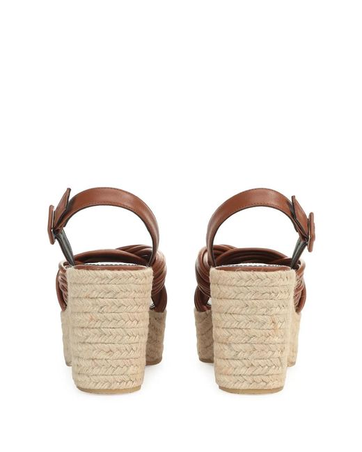 Sergio Rossi Brown Sr Akida Heeled Espadrilles