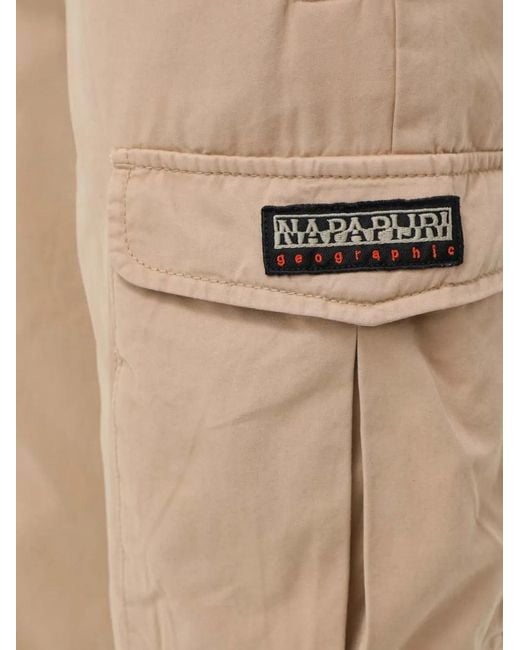 Napapijri Natural Cotton Cargo Trousers