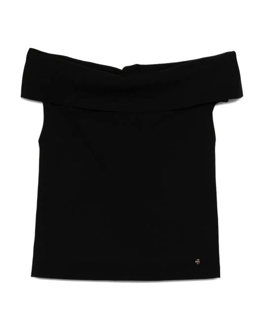Anine Bing Black Schulterfreies Oberteil