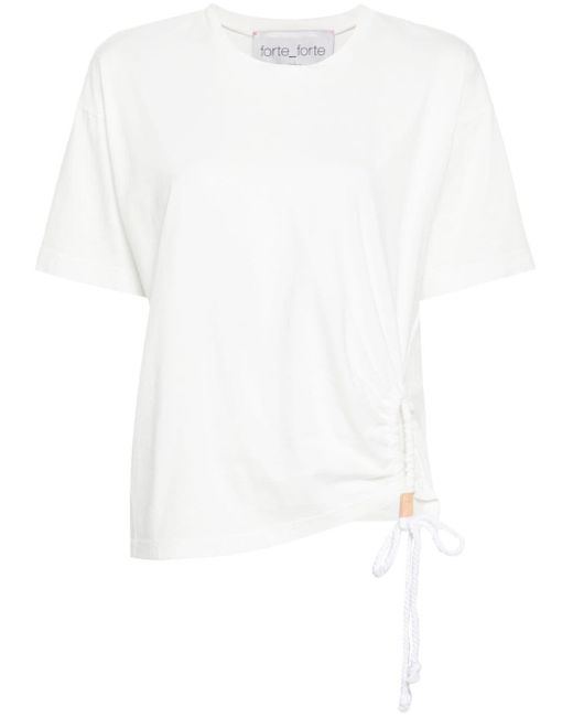 Forte Forte シャーリング Tシャツ White