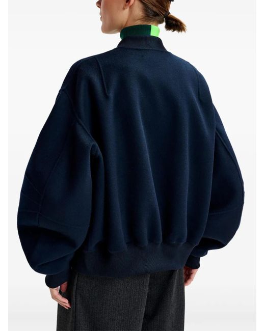 Essentiel Antwerp Blue Zip-Fastening Bomber Jacket