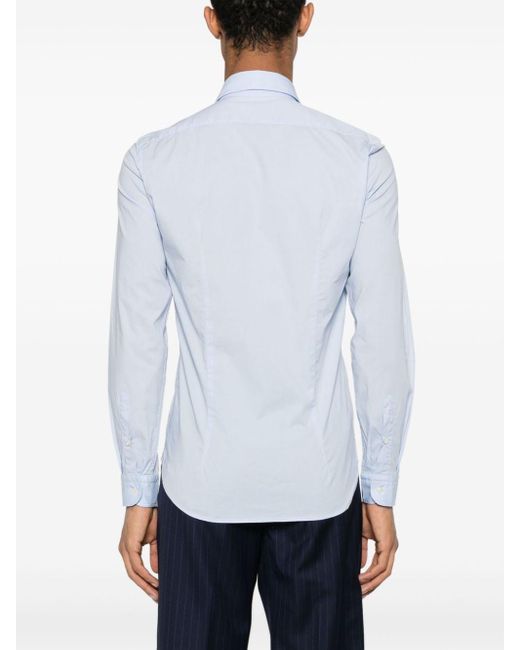 Manuel Ritz White Cutaway-collar Poplin Shirt for men