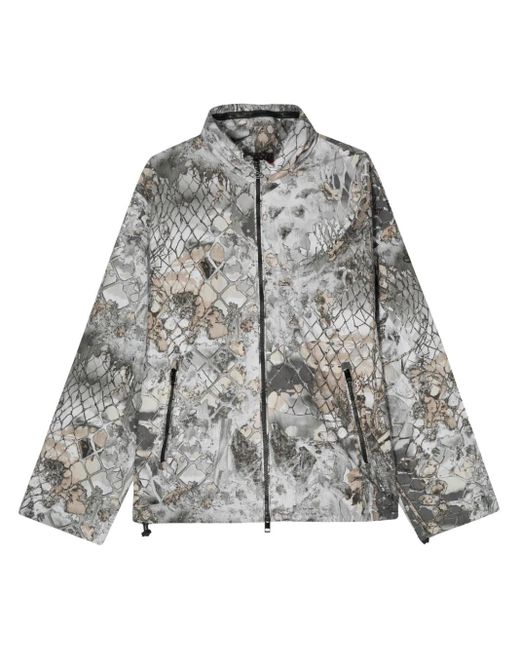 DIESEL Gray J-dorsett Abstract-print Jacket for men