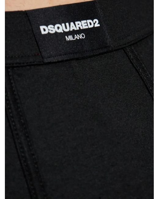 DSquared² Black Logo-Patch Boxers for men
