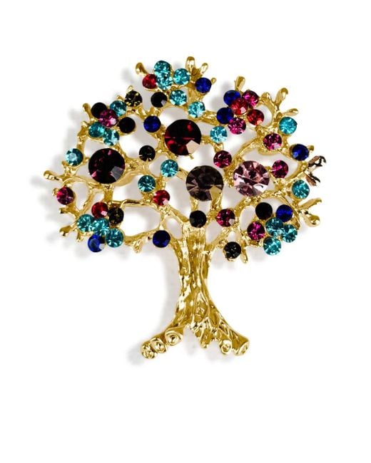 Hzmer Jewelry White Tree Of Life Brooch
