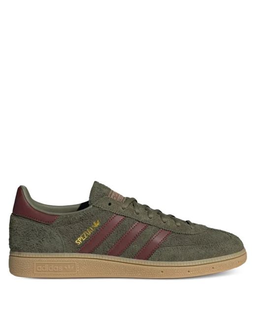 Adidas Green Handball Spezial Three-Stripe Sneakers