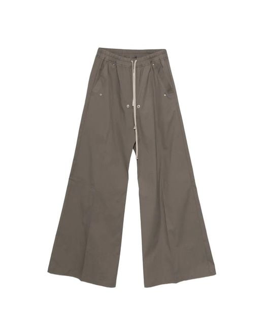 Rick Owens Gray Drawstring Trousers for men