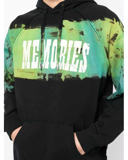 Stain Shade Green X Hiroshi Fujiwara Slogan-Print Hoodie for men