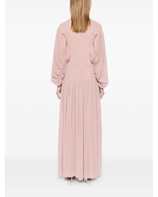 Robe Longue À Col V Philosophy Di Lorenzo Serafini en coloris Pink