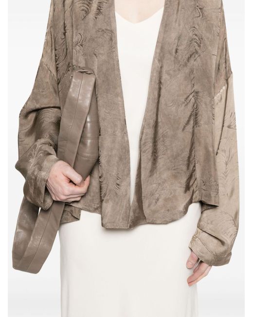 Uma Wang Brown Patterned-jacquard Jacket