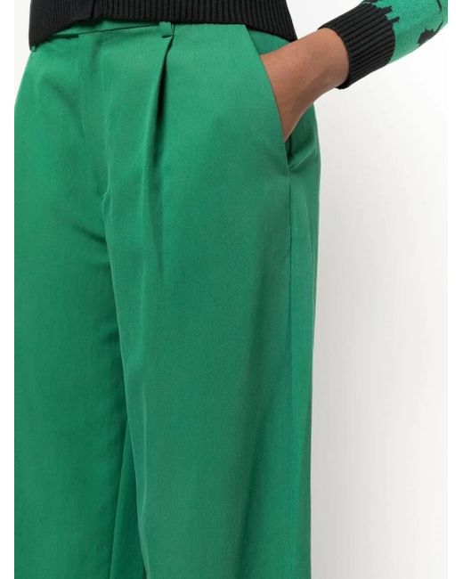 Proenza Schouler Drapey Suiting ワイドパンツ Green