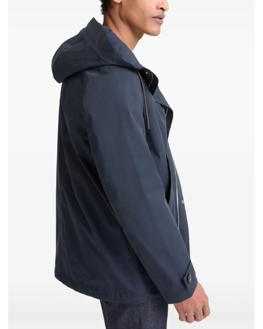 Yves Salomon Blue Waterproof Parka Coat for men