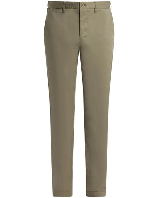 Lacoste Green Slim-Cut Twill Trousers for men