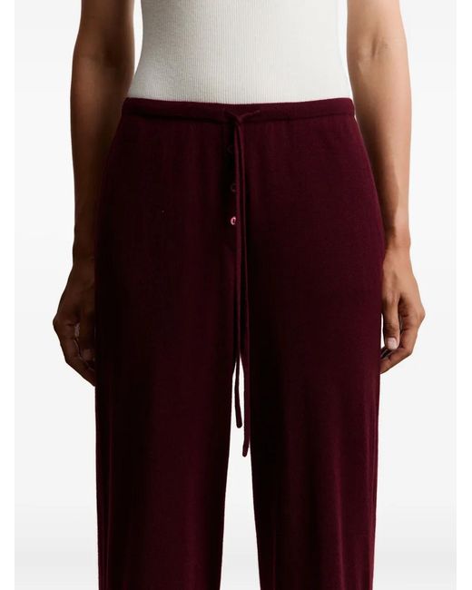 12 STOREEZ Red Drawstring Knitted Trousers