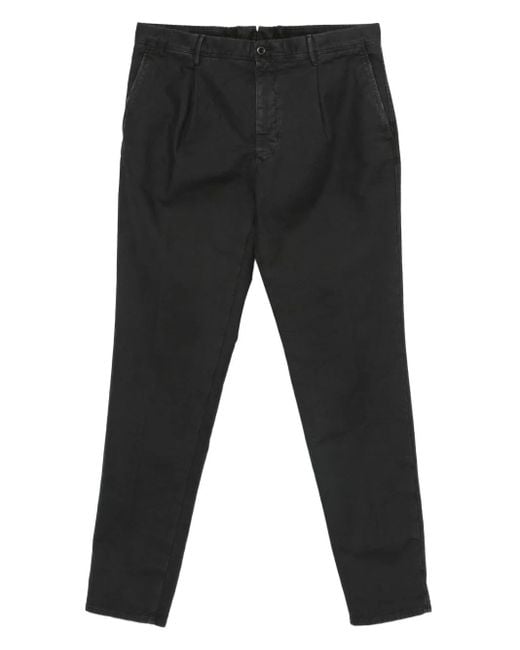 メンズ Incotex プリーツポケット パンツ Black