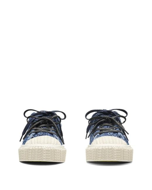 Marc Jacobs Blue The Puffed Daisy Denim Sneaker Mules