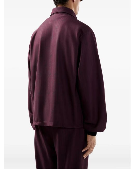 Gcds Purple Drop-Shoulder Jacket for men