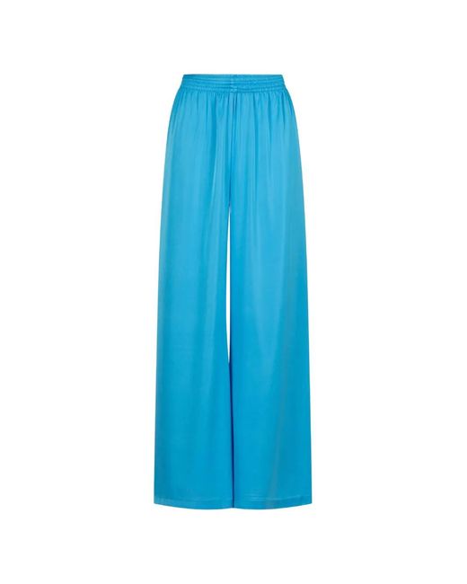 Paramidonna Blue Safara Elasticated Wide-Leg Trousers