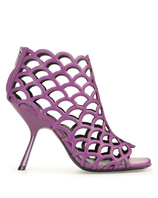 Sergio Rossi Purple 100Mm Sr Mermaid Sandals