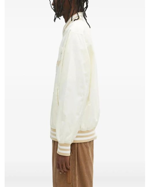 Aape By A Bathing Ape White Ape Now Embroidered Bomber Jacket for men