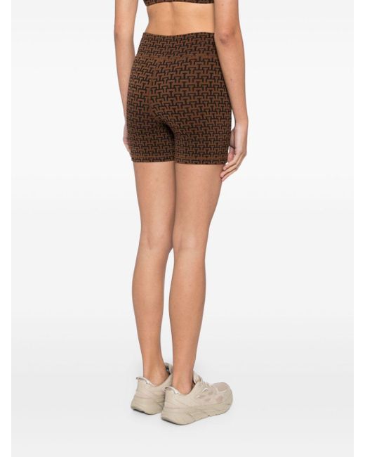 The Upside Brown Jacquard Running Shorts