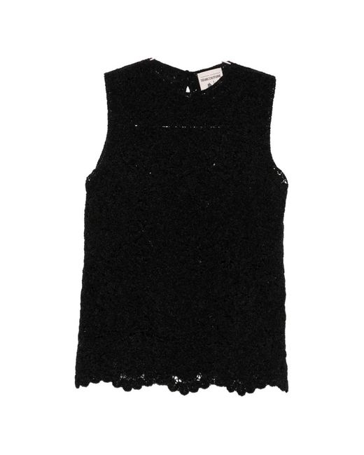 Semicouture Black Round-Neck Vest