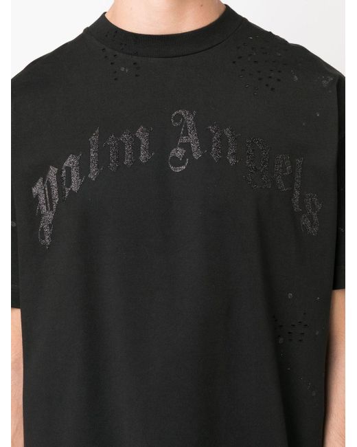 Palm Angels T-Shirt mit Logo-Print in Black für Herren