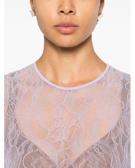 Wardrobe NYC Purple Long-Sleeve Bodysuit