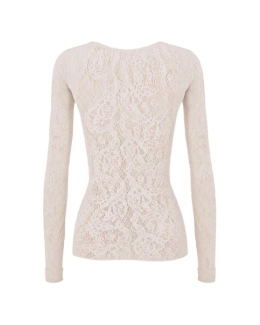 Wolford Natural Infinite Rose Floral-Pattern Top