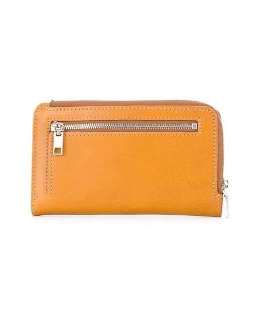 As2ov Orange Front Flap Wallet for men