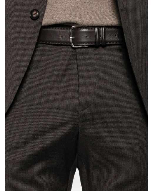 Boss Brown Micro-Patterned Two-Piece Suit for men