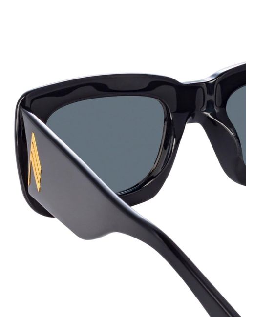 Linda Farrow Blue Marfa Rectangle-frame Sunglasses
