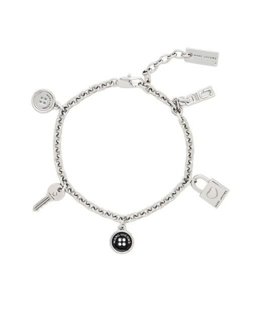 Marc Jacobs White The Button Charm Bracelet