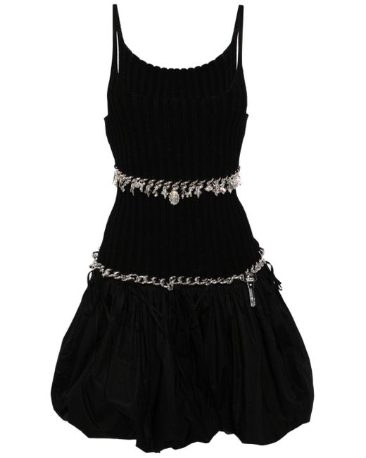 Chopova Lowena Flip Mini-jurk Met Afneembaar Vlak in het Black